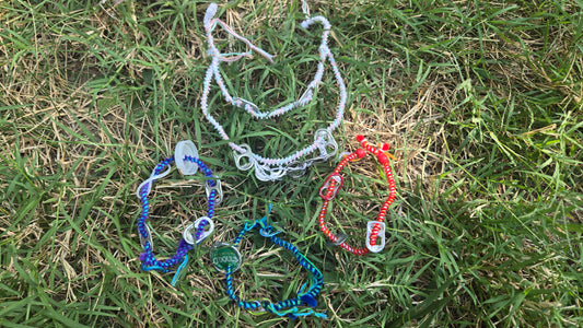 Recycling bracelets + anklets