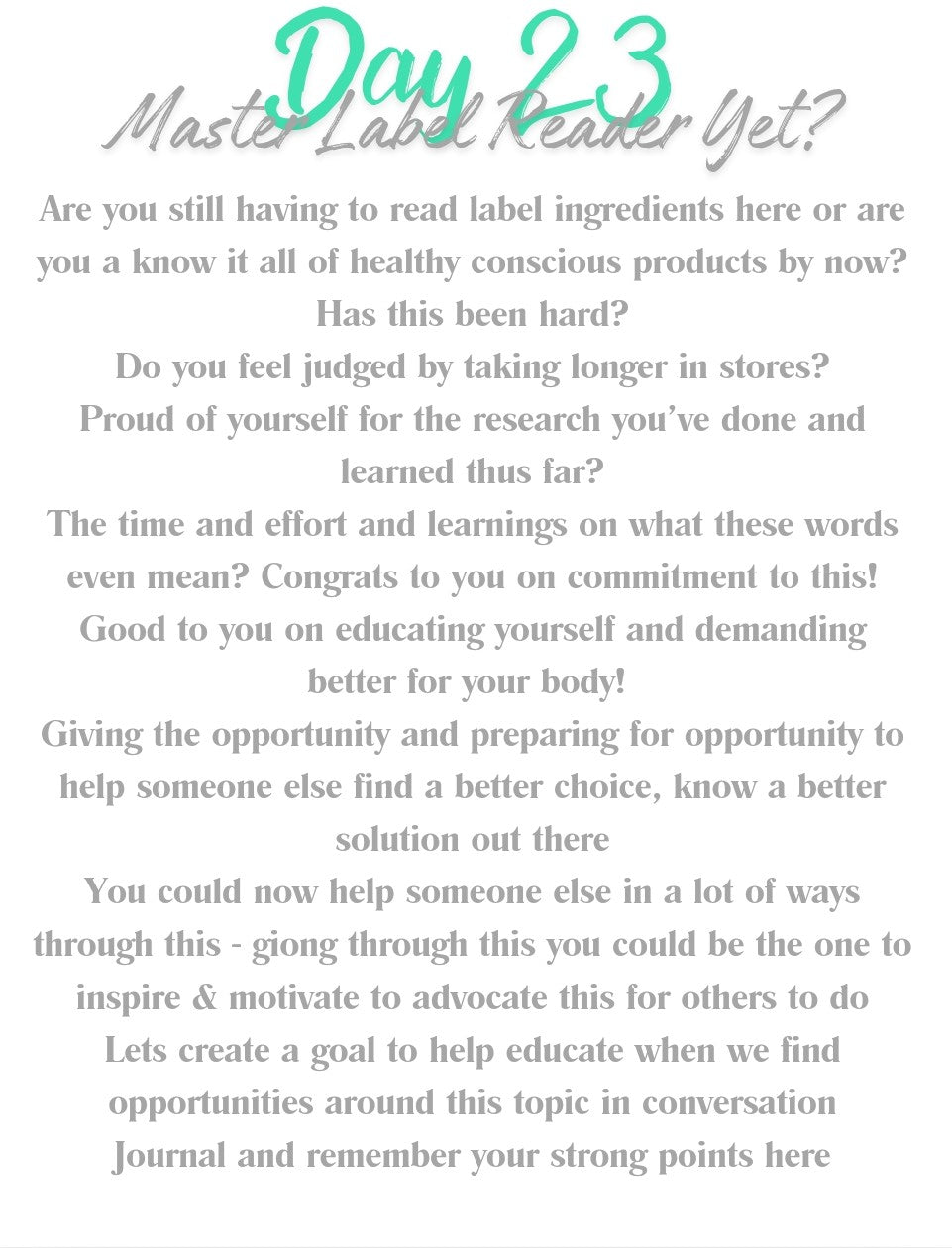 Emotional Transitional Support 30 Day Mindfulness Journeying Journal